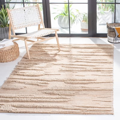 SAFAVIEH Handmade Casablanca Shag Gjyltene Wool Rug