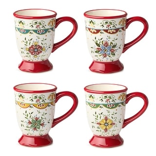 Certified International Provence 18 oz. Mugs,Set of 4 Assorted Designs - 5.75"W x 3.75"D x 5"H