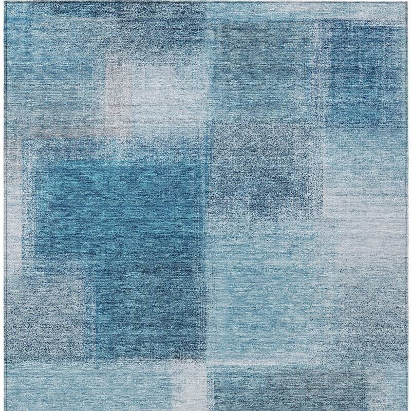 HomeRoots Abstract Transitional Rectangle Outdoor Rug