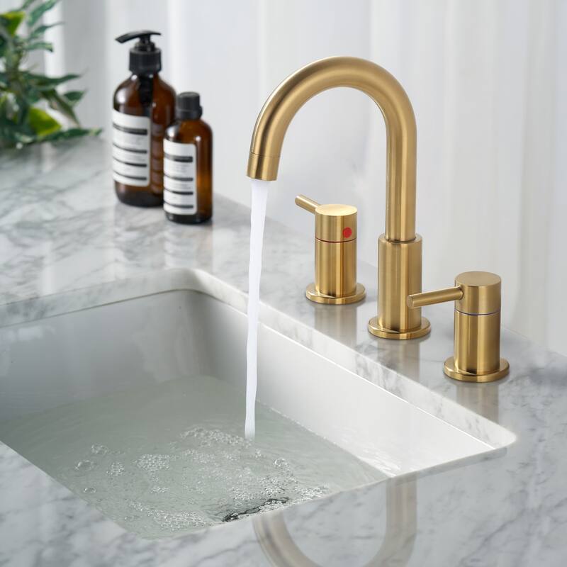 WOWOW 8 in. Widespread Double Handle Bathroom Faucet