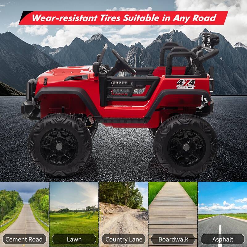 2 Seats 24V Kids Ride on Truck with Remote Control