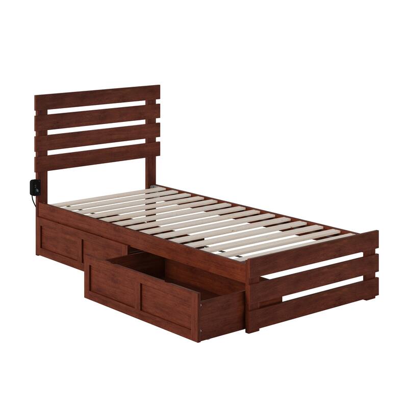 Oxford Bed with Footboard and USB Turbo Charger and 2 Storage Drawers