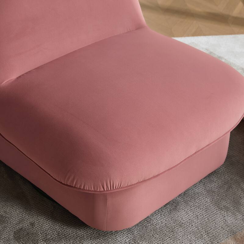 Swivel Accent Chair, 360-degree Metal Base with Velvet Fabric Upholstery
