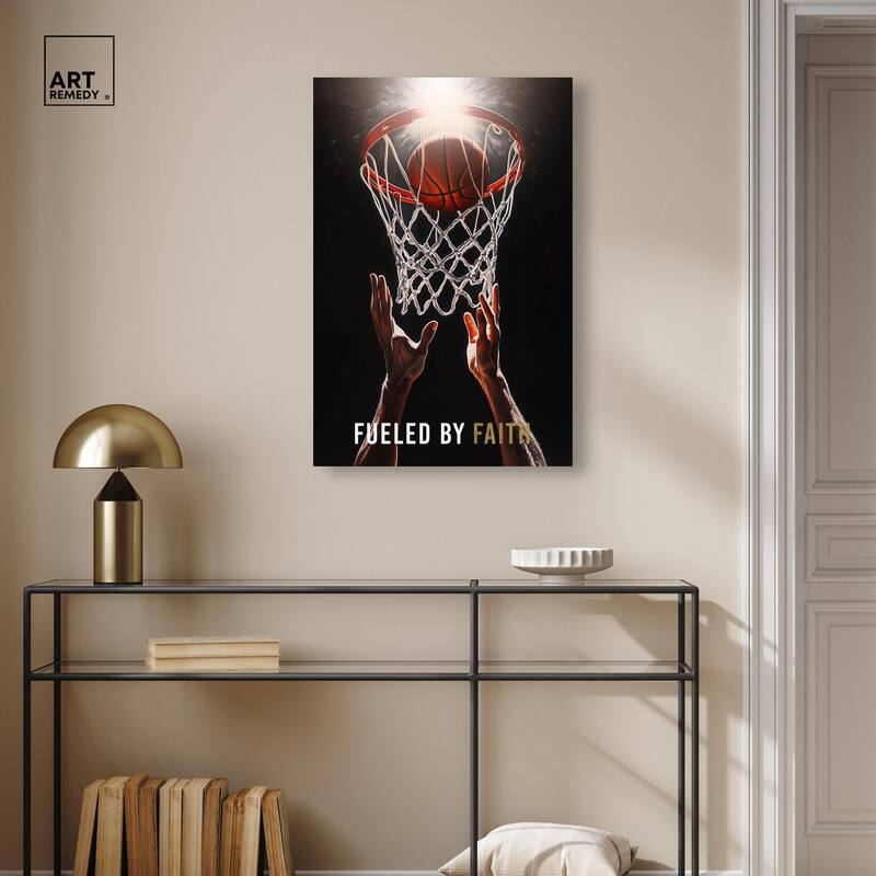Fueled by Faith Basketball Canvas by Art Remedy, Gallery Wrapped