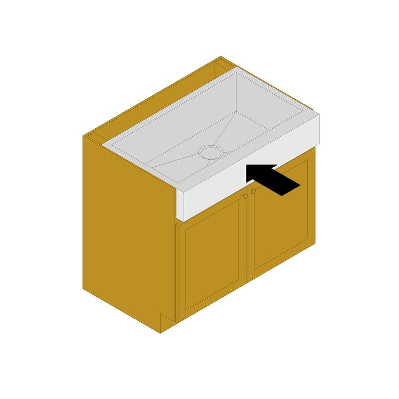 Self-Trimming Apron 33" L x 22" W Farmhouse Kitchen Sink Workstation