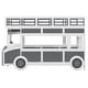 preview thumbnail 18 of 16, Bus-shaped Twin over Twin Bunk Bed with Wheels and Storage, Space-saving, Sturdy Construction & Safety Guaranteed, Gray+White