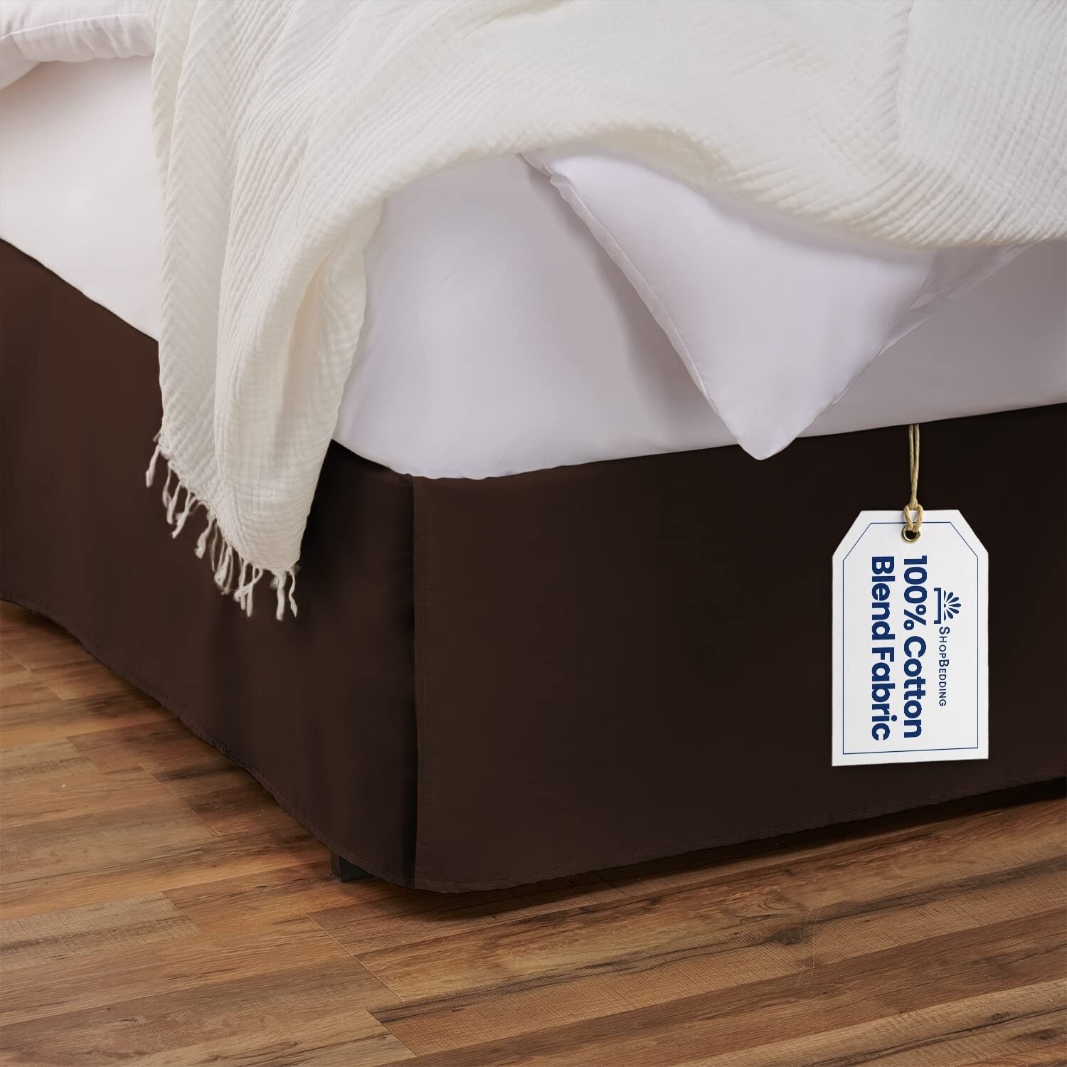 Dark brown shop bed skirt queen