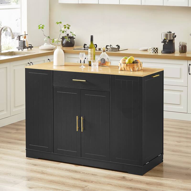 Kitchen Storage Islands with Drawers and Trash Can Storage for Kitchen & Dining