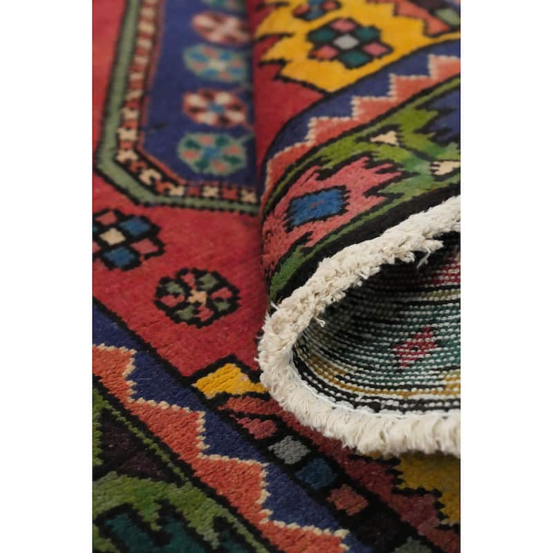 Hand Knotted Oriental 100% Wool Carpet Traditional Geometric Pink Tabriz Runner Rug - 10' 0'' X 2' 5''