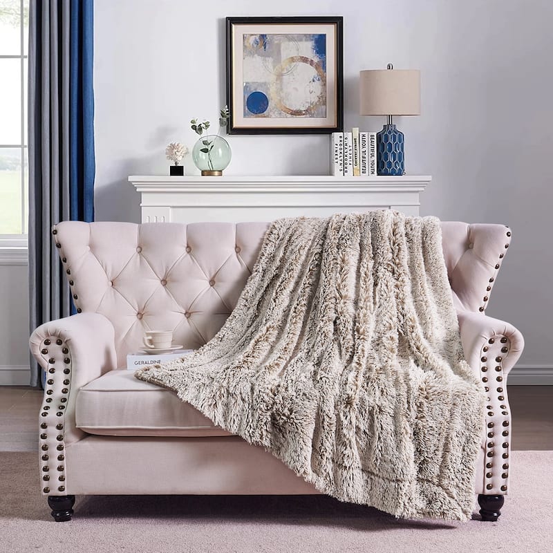 Woolly Mammoth 50''x60'' Throw Blanket - Tannin