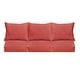 preview thumbnail 17 of 49, Sorra Home Sunbrella Outdoor Deep Seating Sofa Pillow and Cushion Set 23 in W x 25 in D x 5 in H - Canvas Henna