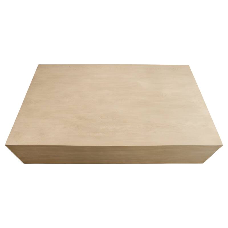 HomeRoots 66" Natural Solid Wood Distressed Coffee Table - 66' X '17' X '38