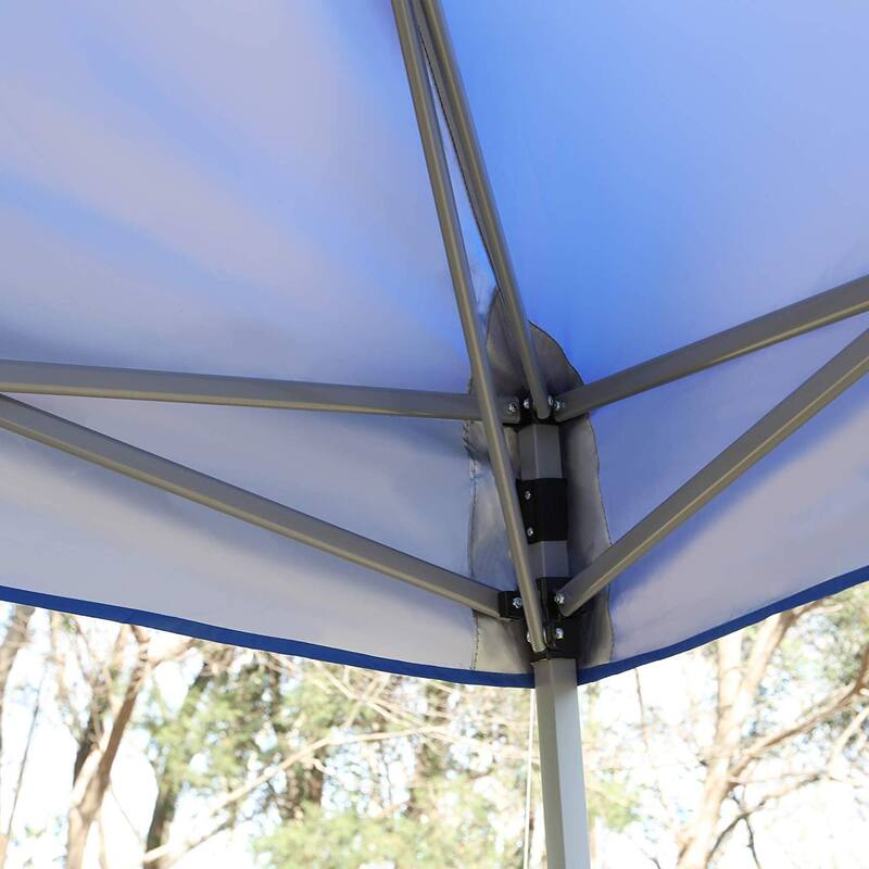 PHI VILLA 12' x 12' Slant Leg Pop-up Canopy, 81 Sq. Ft of Shade, Instant Folding Canopy, Blue - 12x12ft