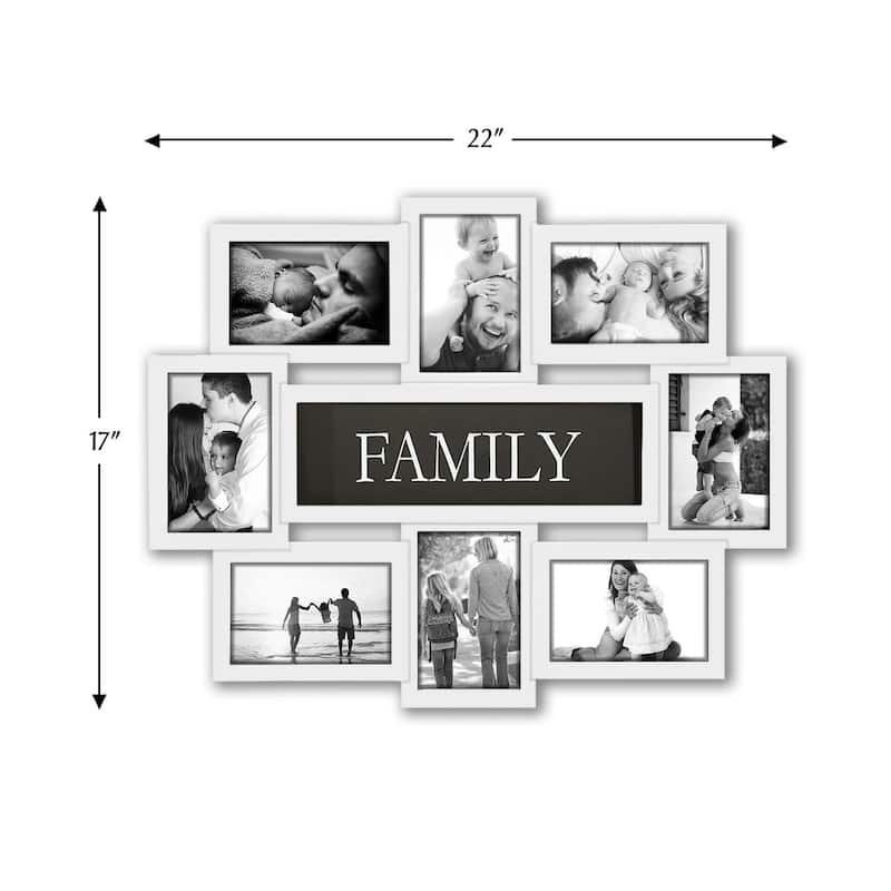HELLO LAURA 12 Opening Decorative Wall Hanging Collage Picture Photo Frame - N/A