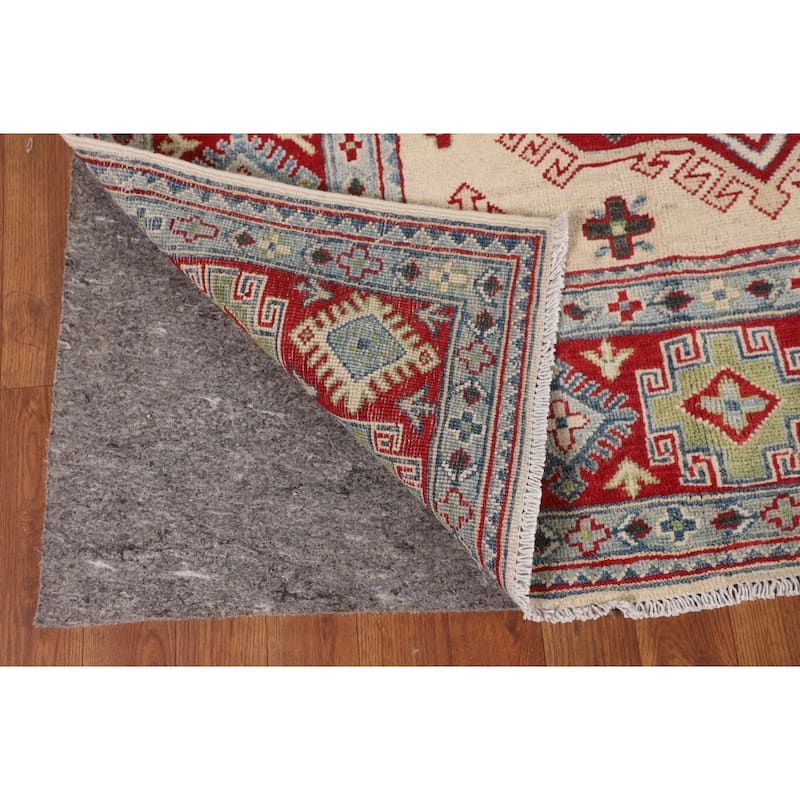 Geometric Kazak Area Rug Handmade Traditional Bedroom Wool Carpet - 8'5" x 11'8"