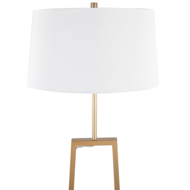 Silver Orchid Pugo Shelf Floor Lamp