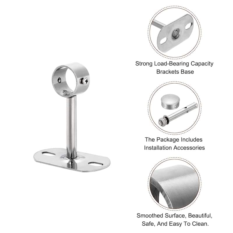 2 Set Ceiling Mount Curtain Rod Bracket