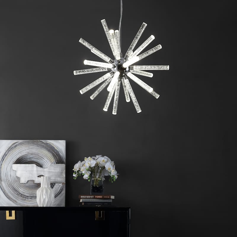 SAFAVIEH Lighting Gerfriede 84-inch Modern Sputnik Adjustable LED Pendant - 19" W x 19" L x 22-84" H