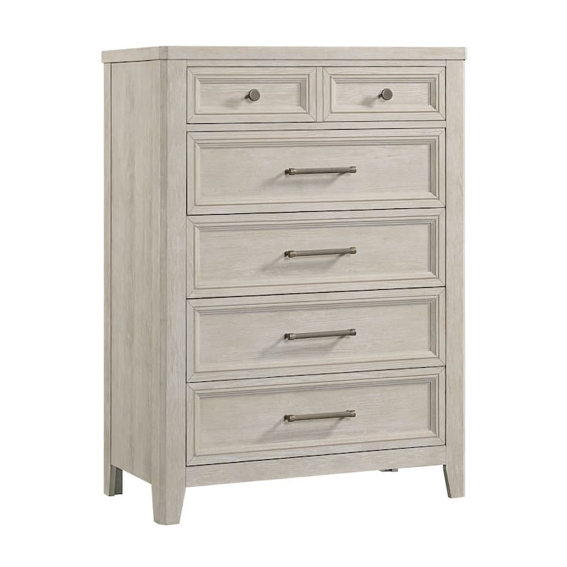 Carlson 6-Drawer Pine Chest, Washed Linen