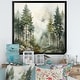 preview thumbnail 12 of 12, Designart "Pine Tree Misty Morning II" Landscapes Framed Wall Decor 16 in. wide x 16 in. high - Black