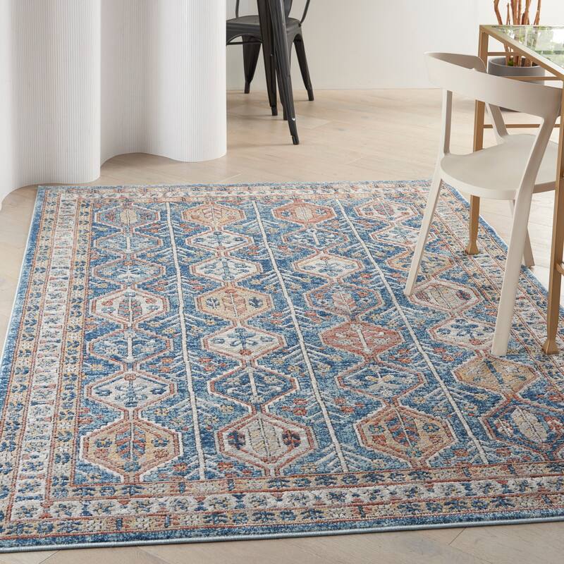 Nourison Concerto Traditional Persian Geometric Area Rug - 3'9" x 5'9" - Blue/Multi - Rectangle