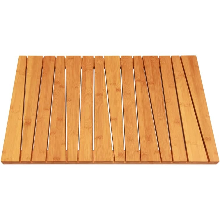 ToiletTree Products Natural Bamboo Deluxe Shower Floor and Bath Mat - Bathroom Mat for Bathtub, Handheld Bamboo Bathmat