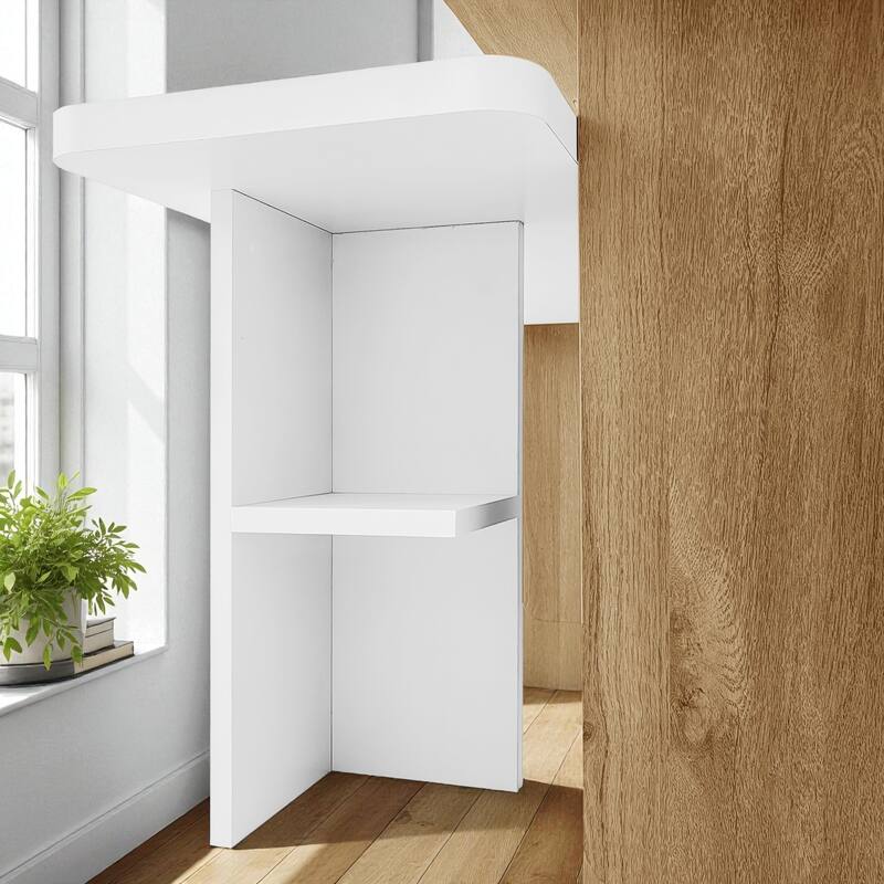 Set of 2 Farmhouse Nesting Coffee Tables, Rectangular Wood Finish Living Room Table Set, Small Sofa Side Tables