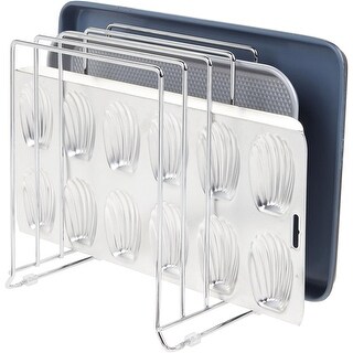 X-Large Steel Storage Tray Organizer Rack for Kitchen Cabinet - Divided ...