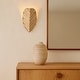 preview thumbnail 5 of 5, Varaluz Banana Leaf Wall Sconce - French Gold/Natural Seagrass