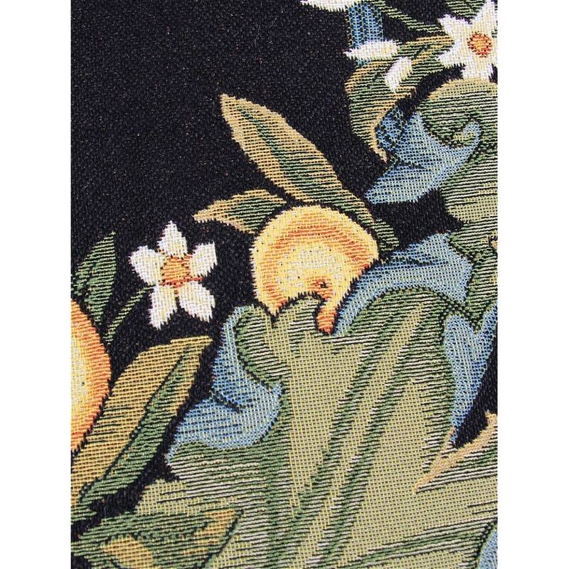 STP Goods Orange Wreath Tapestry Throw Pillow