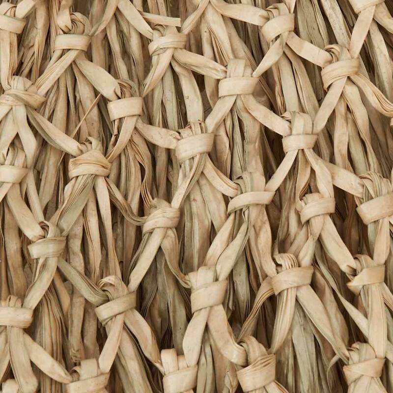 vidaXL Tiki Umbrella Natural Bamboo, Banana Leaf 59.1 in diameter - 82.7 x 59.1 x 16.5 in