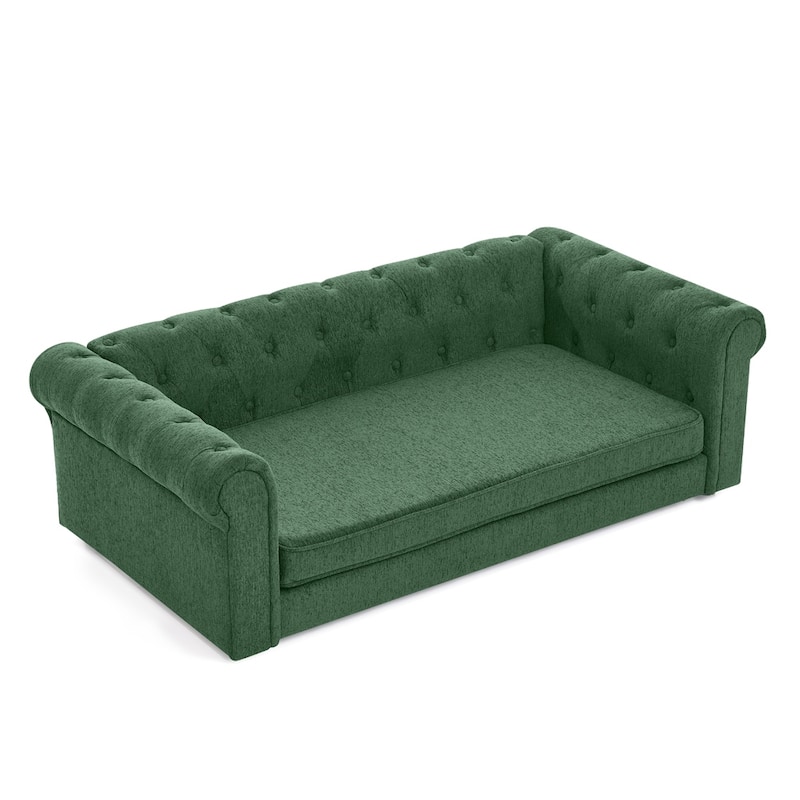 Elegant Rectangular Pet Sofa Bed for Dogs Up to 130lbs