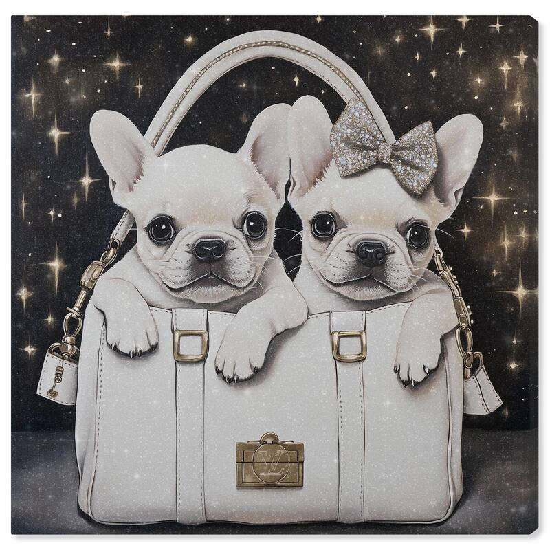 Constellation Frenchie Purse Canvas by Art Remedy, Gallery Wrapped - 30" x 30"