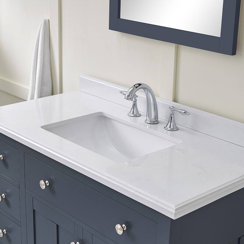 OVE Decors Newcastle 42 in Undermount Single Sink Vanity with Marble Top