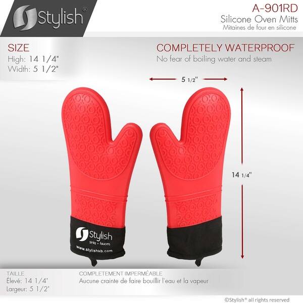 STYLISH Heat Resistant Silicone Mitts