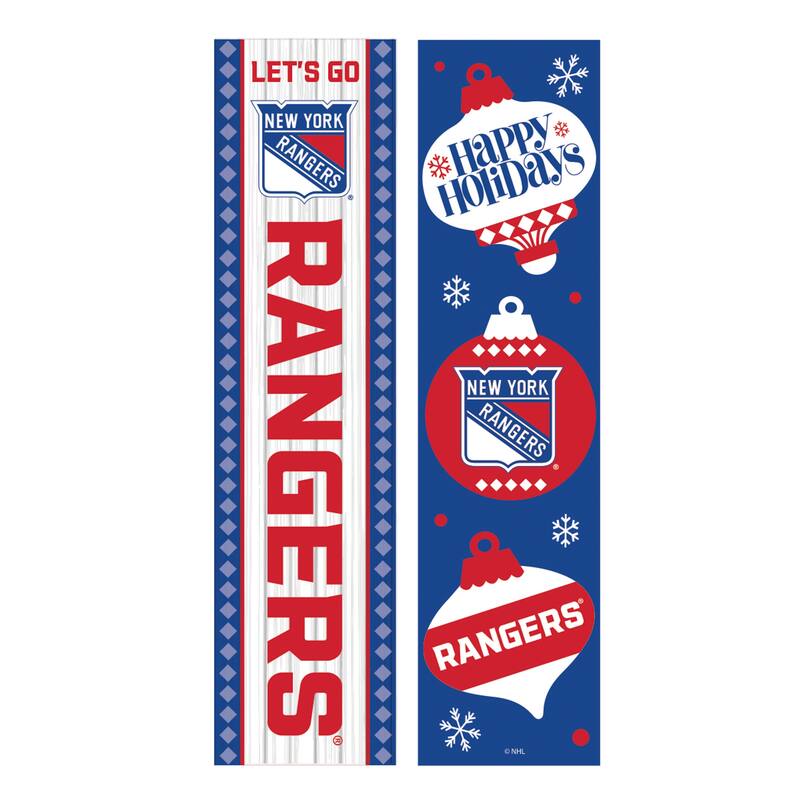 47" Double Sided Seasonal Porch Leaner, New York Rangers - 47" x 11.25"