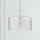 preview thumbnail 14 of 13, Emerson 1-light Dual Mount Semi-Flush/ Pendant w/ Embossed Seeded Glass
