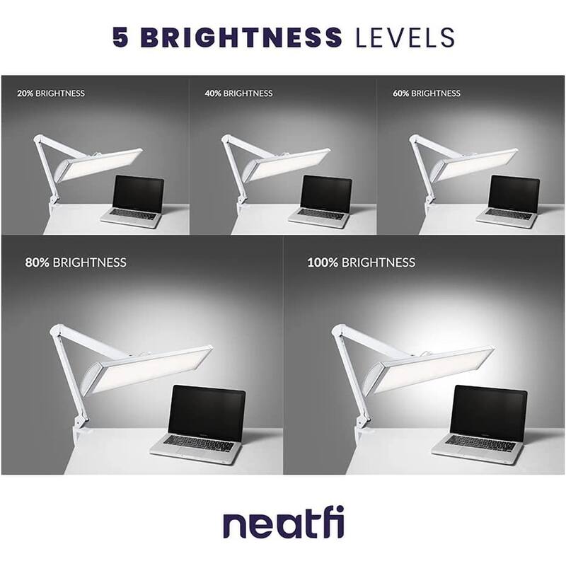 Ultra 3,500 Lumen LED Desk Lamp, 45W, 26 Inch Wide Metal Shade, 270 SMD