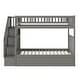 preview thumbnail 8 of 18, Woodland Staircase Bunk Bed with Twin Trundle in Grey
