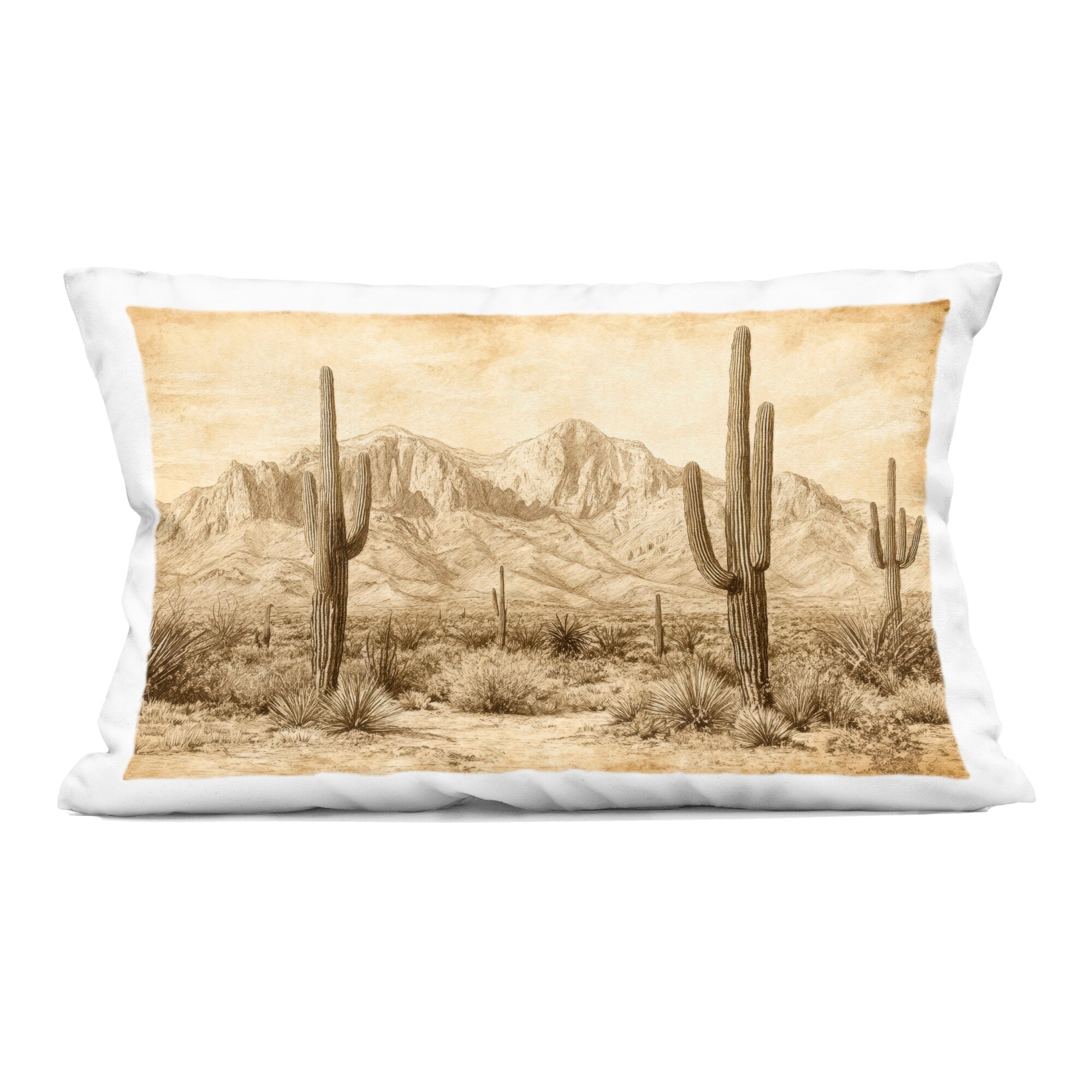 Stupell The Desert Sepia Landscape Decorative Printed Throw Pillow Design by Petal Prints Design