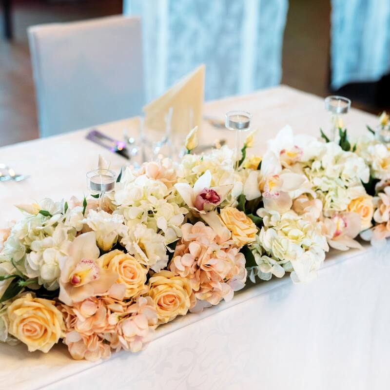 2 Pcs Acrylic Flower Vase 16 Inch Rectangular Floral Centerpiece for Table - Clear