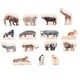 preview thumbnail 2 of 5, TickiT Wooden Wild Animal Blocks - Set of 15 - Natural
