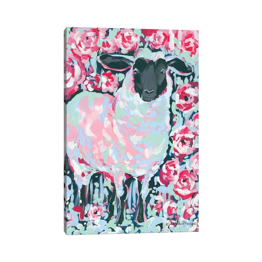 iCanvas "My Sheep Rose" by Jessica Mingo Canvas Print