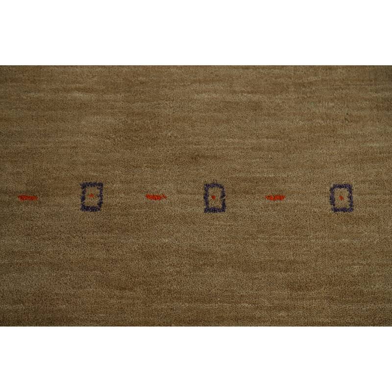 Hand Knotted Oriental 100% Wool Carpet Tribal Animal Pictorial Brown Gabbeh Area Rug - 7' 9'' X 4' 10''