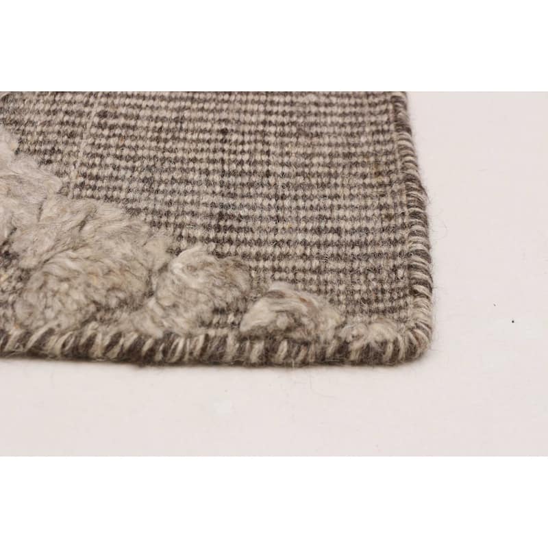 ECARPETGALLERY Hand-knotted Tangier Taupe Wool Rug - 5'3 x 7'8