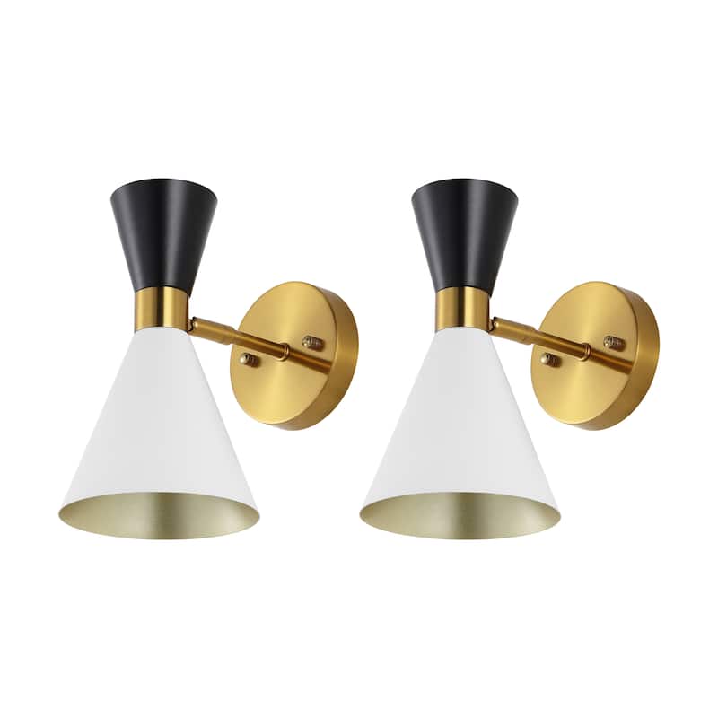 SAFAVIEH Lighting Marziyeh 12-inch Wall Sconce (Set of 2) - 6 In. W x 9 In. D x 11 In. H - Multi - 6Wx12Dx11H
