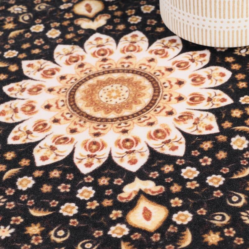 Superior Milan Floral Medallion Washable Indoor Runner or Area Rug