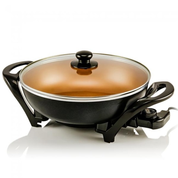 copper chef electric skillet with removable pan