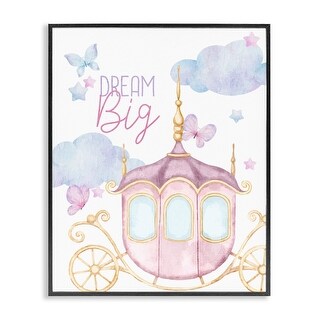 Stupell Dream Big Fantasy Carriage Framed Giclee Art Design By Kim ...