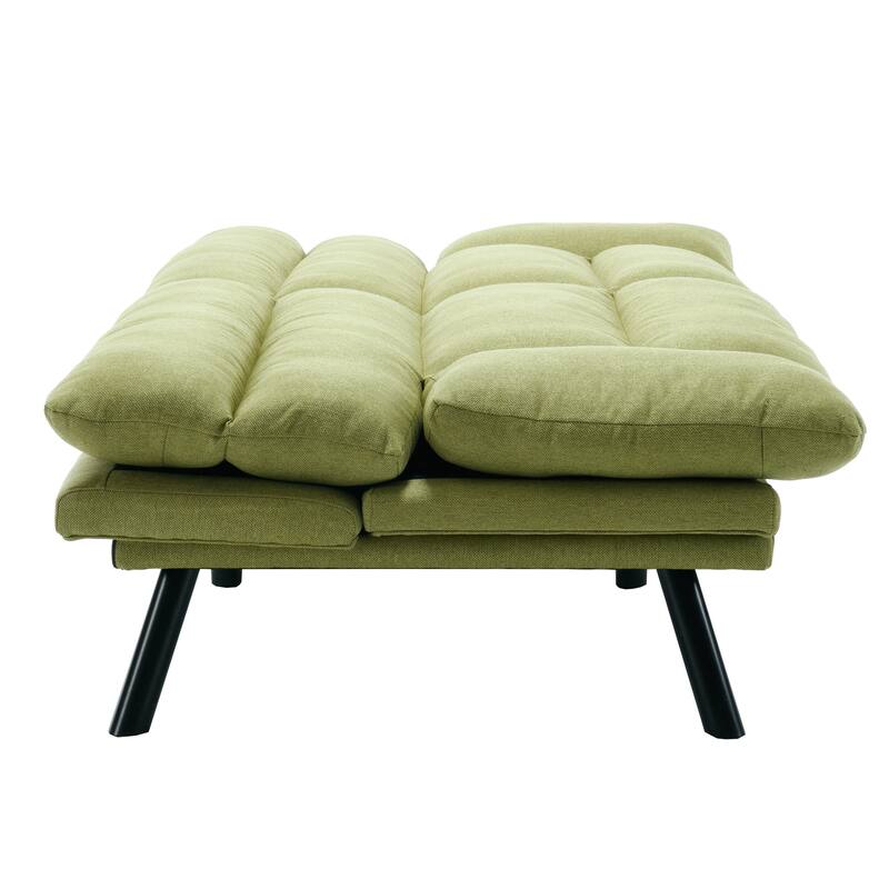 70.08" Teddy Fabric 2-Seater Loveseat Sofa with Thick Cushions, Metal Legs, and 600LB Weight Capacity